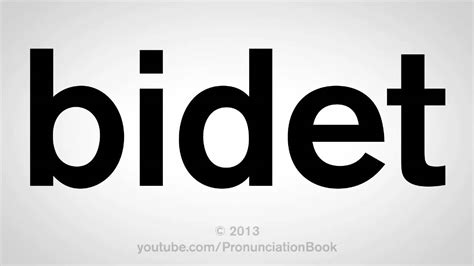 bidet toilet pronunciation|How To Say Bidet .